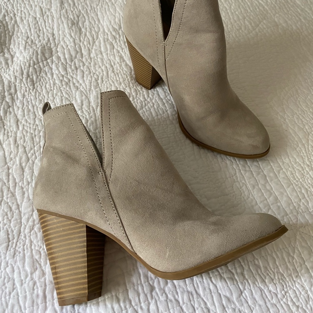 Gray suede booties from Express size 7